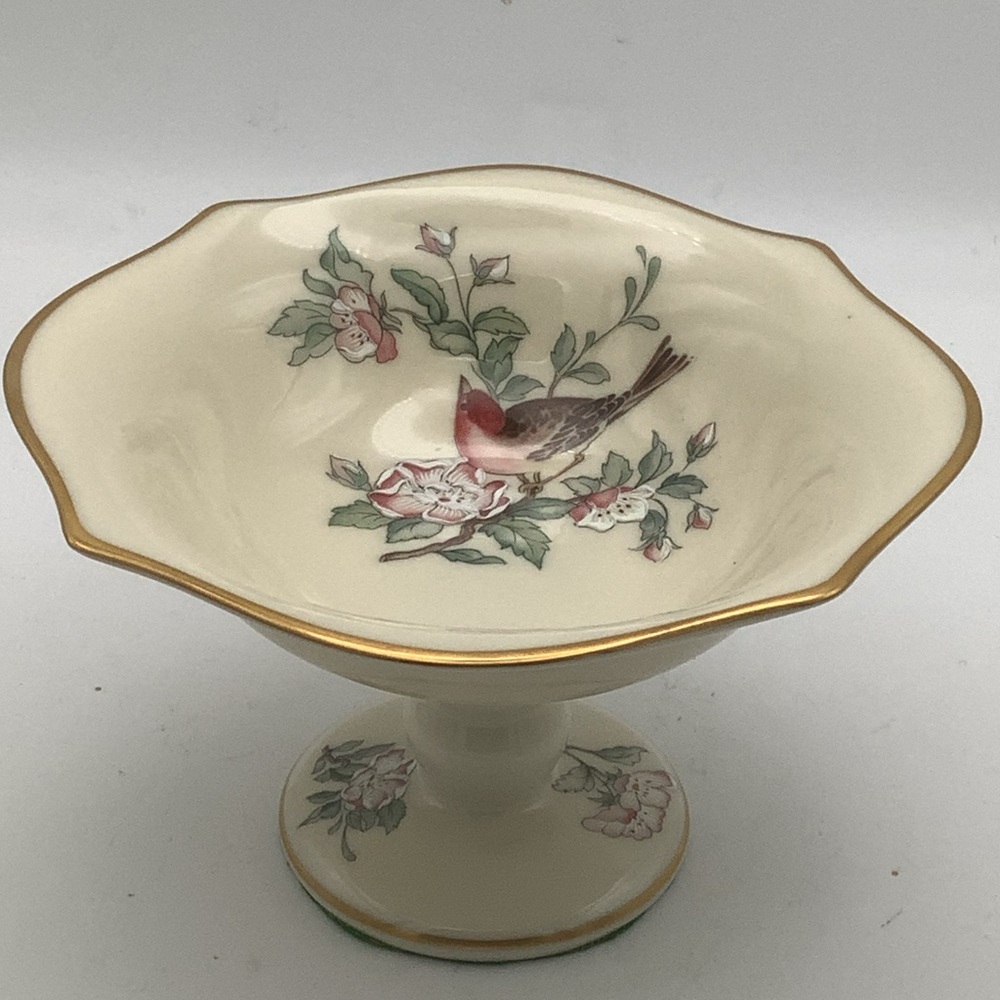 Vintage Lenox China  Serenade Gold Trimmed Compote